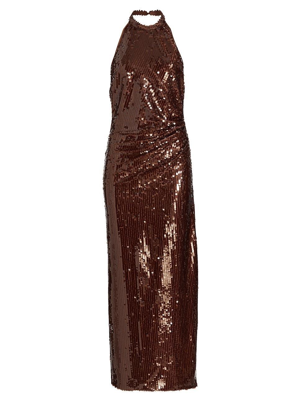 Womens Alix Sequined Halter Gown Product Image