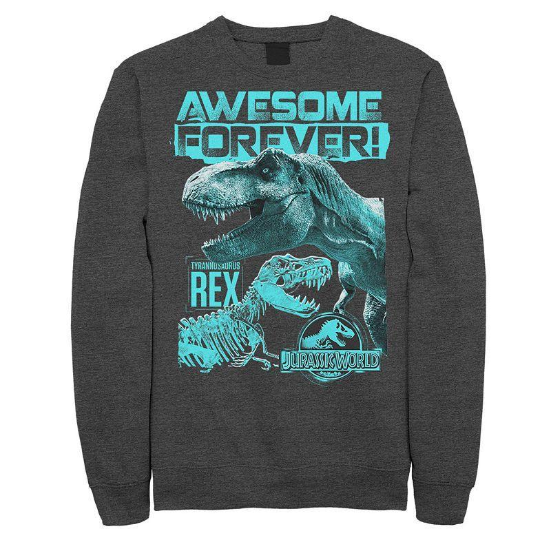 Men's Jurassic World Two T-Rex Awesome Forever Sweatshirt, Size: 3XL, Black Product Image