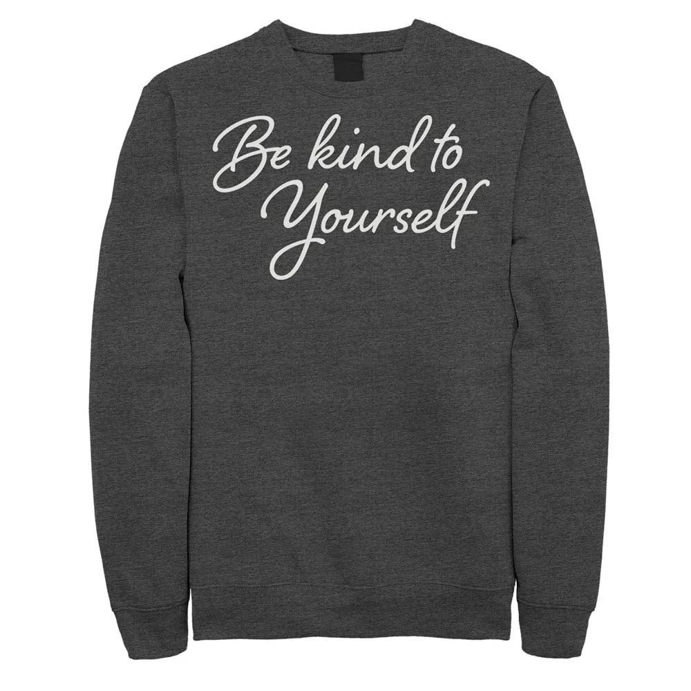 Men's Fifth Sun Kind To Yourself Script Sweatshirt, Size: Large, Grey Heather Product Image