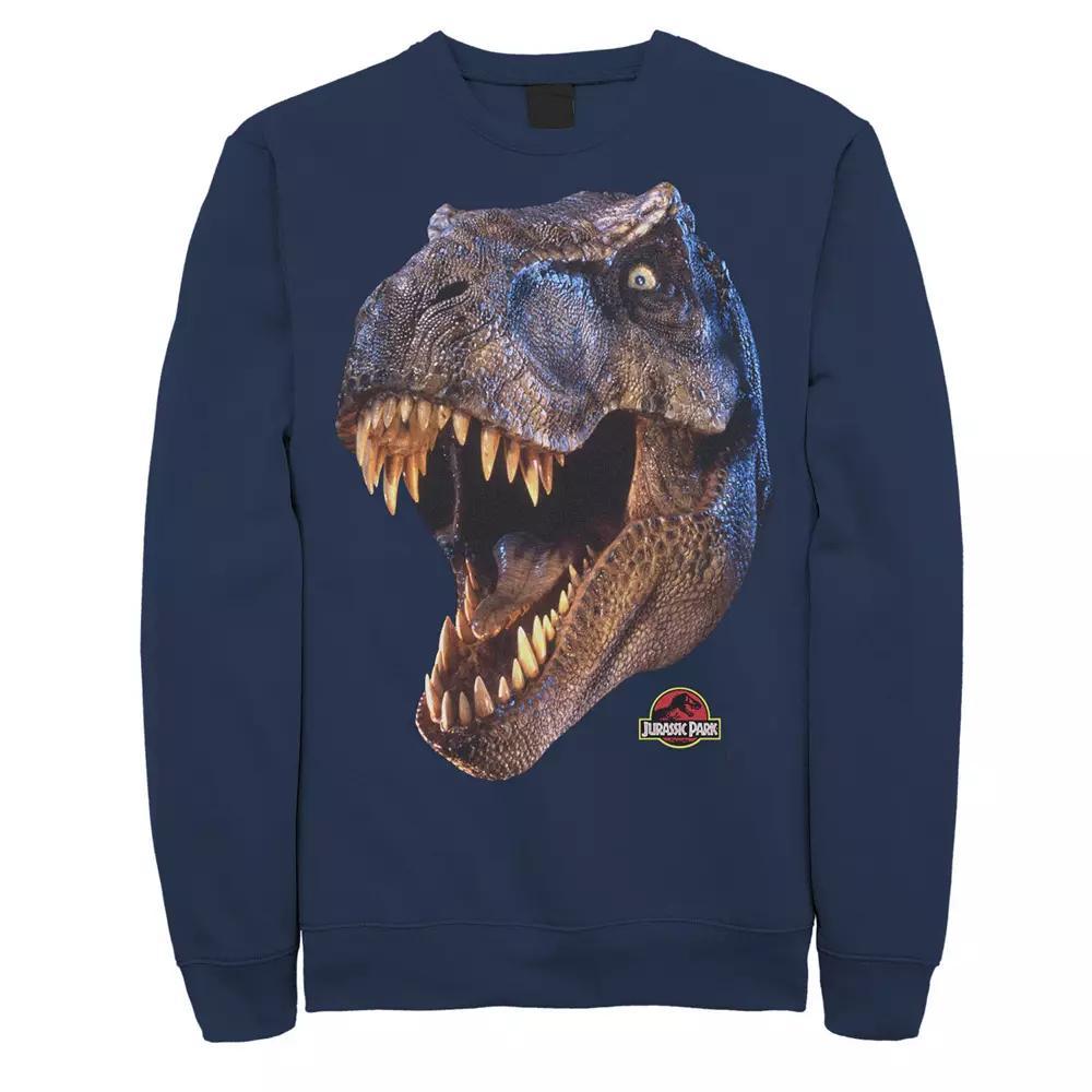 Men's Jurassic Park T-Rex Head Roar Fleece Graphic Pullover, Size: Medium, Black Product Image
