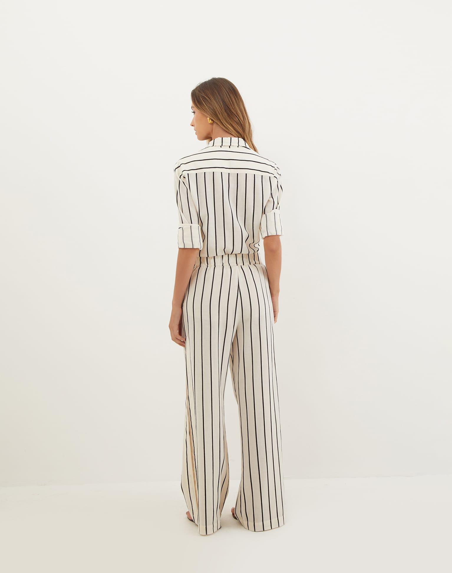 Karine Wide Leg Pants - Serpentine Product Image