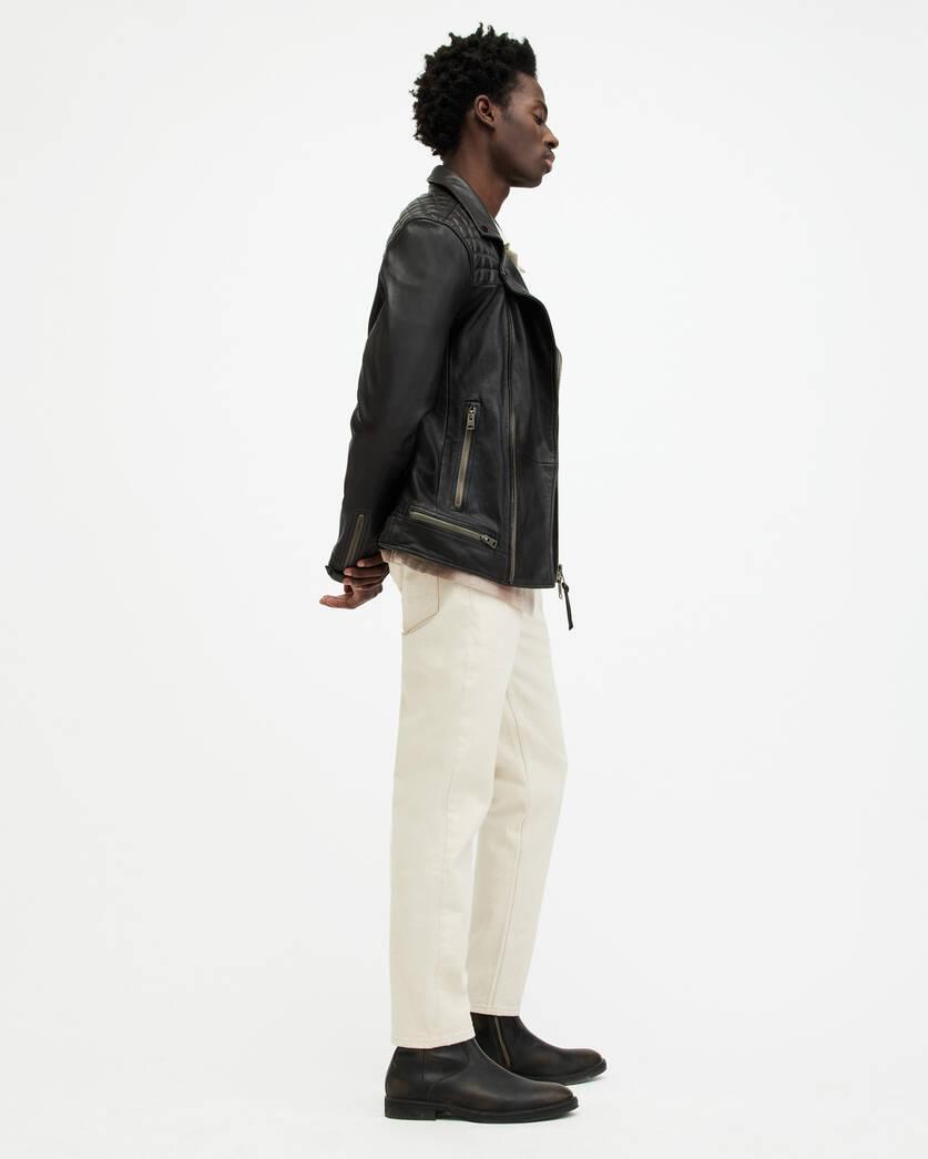 Conroy Textured Leather Biker Jacket Product Image