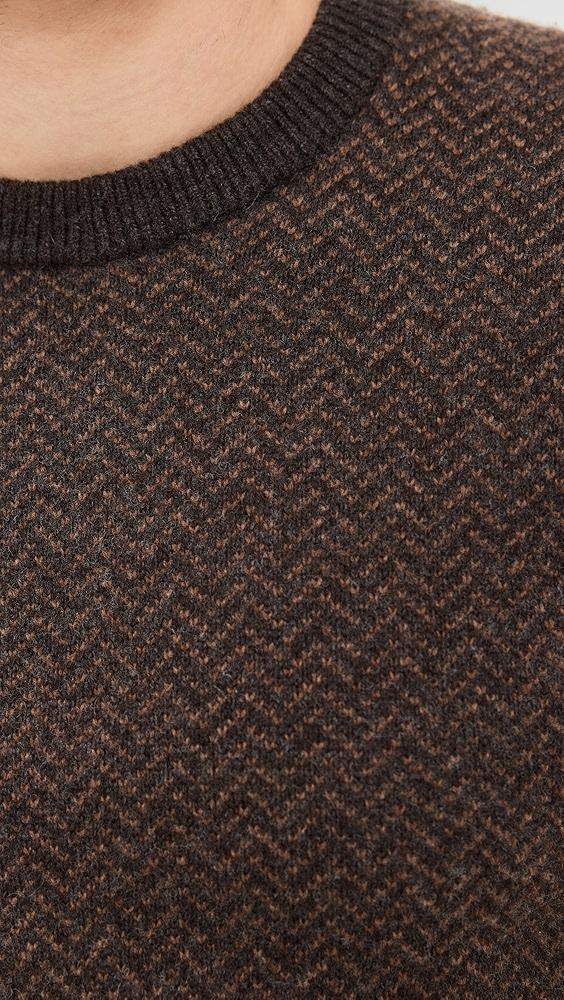 Taylor Stitch Eddy Herringbone Crewneck Sweater | Shopbop Product Image