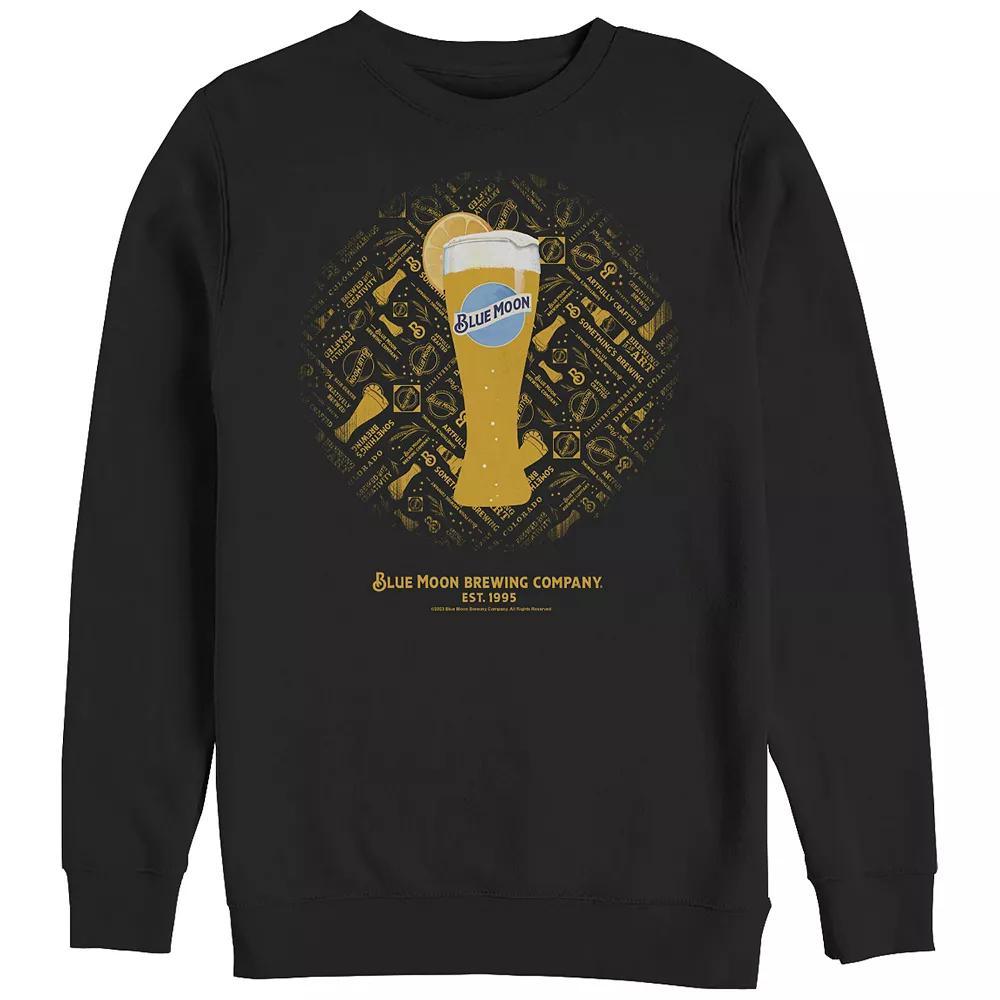 Men's Blue Moon Tall Glass Graphic Fleece, Size: XL, Black Product Image