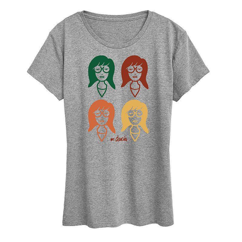 Womens Daria Grid Graphic Tee, Girls Product Image