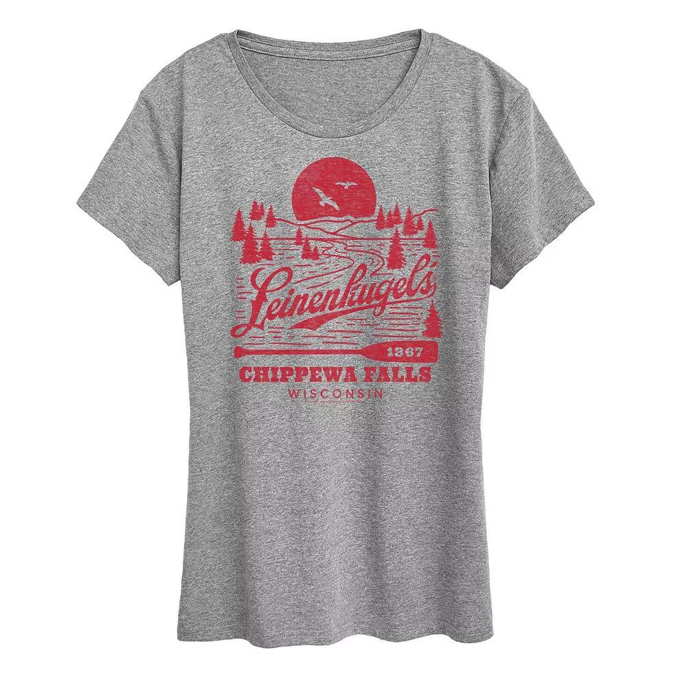 Womens Leinenkugels Outdoor Scene Graphic Tee Grey Gray Product Image