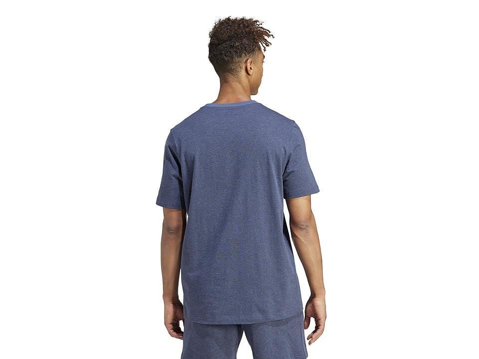 adidas Seasonal Essential Melange Tee (Ink Melange) Men's Clothing Product Image