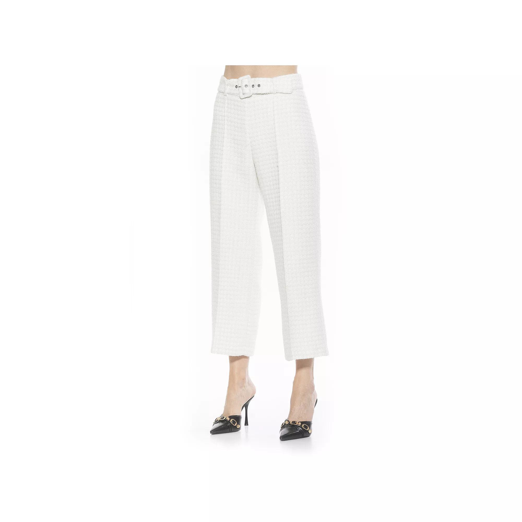 Women's ALEXIA ADMOR Caden Belted Wide Leg Pants, Size: 6, Ivory Product Image