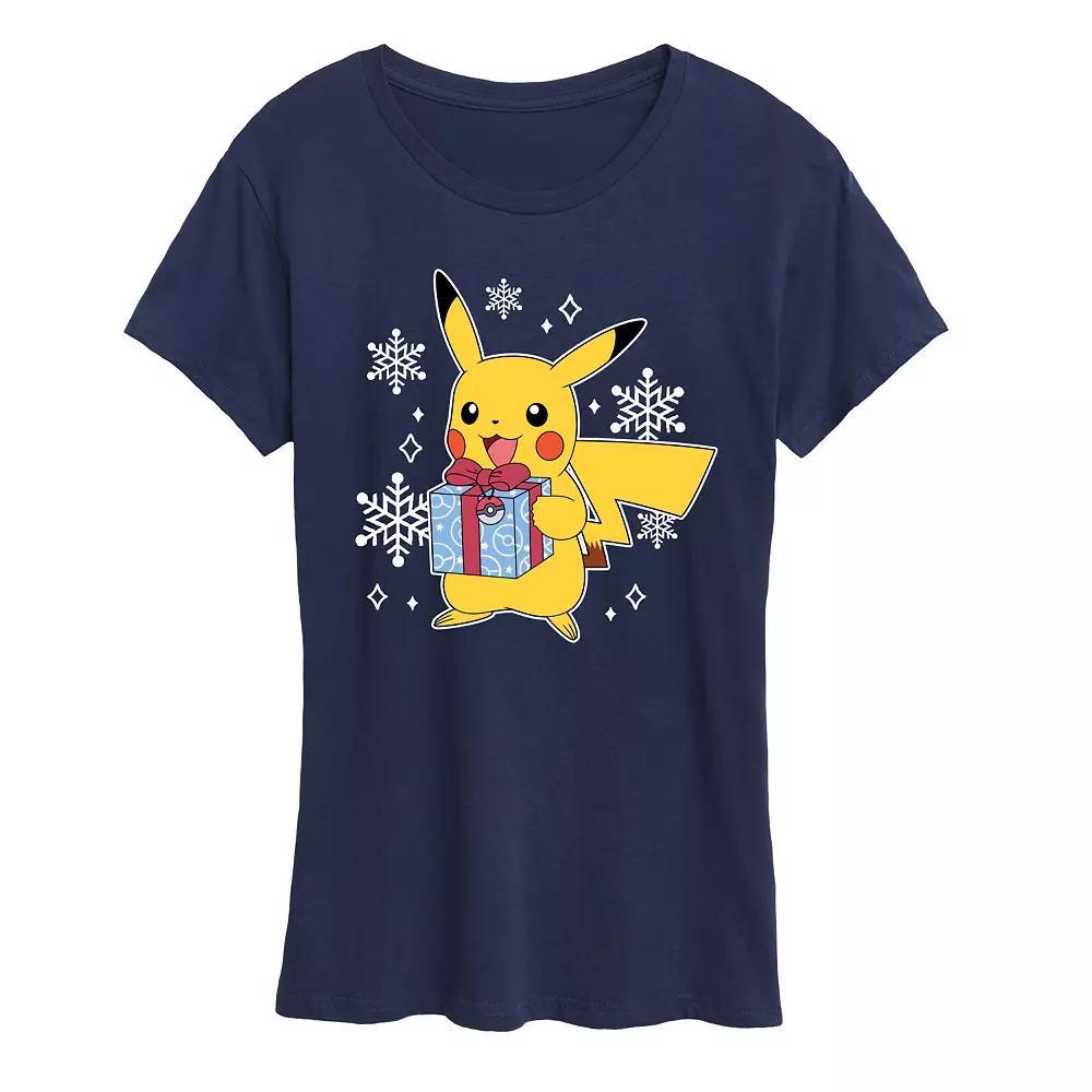 Womens Pokemon Pika Presents Tee, Girls Blue Product Image