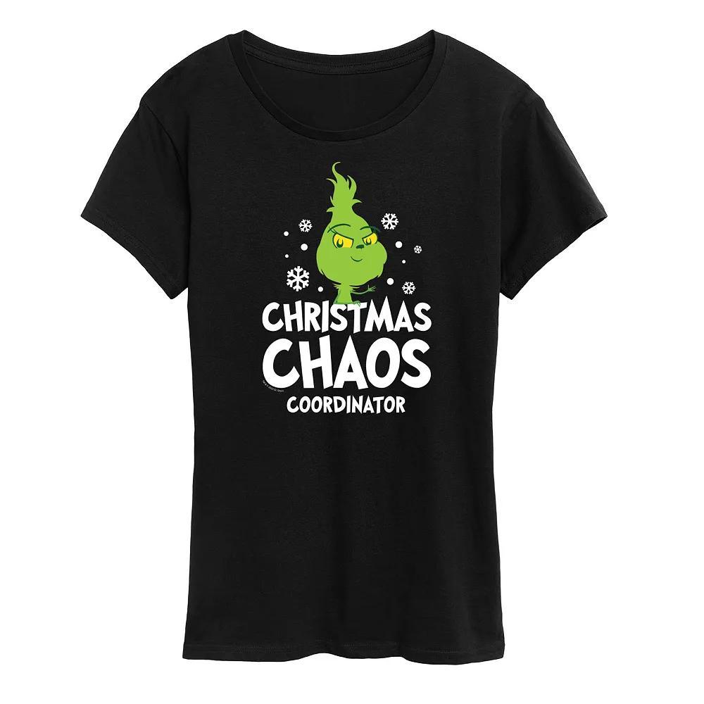 Women's Dr. Seuss Little Grinch Chaos Coordinator Graphic Tee, Girl's, Size: Large, Black Product Image