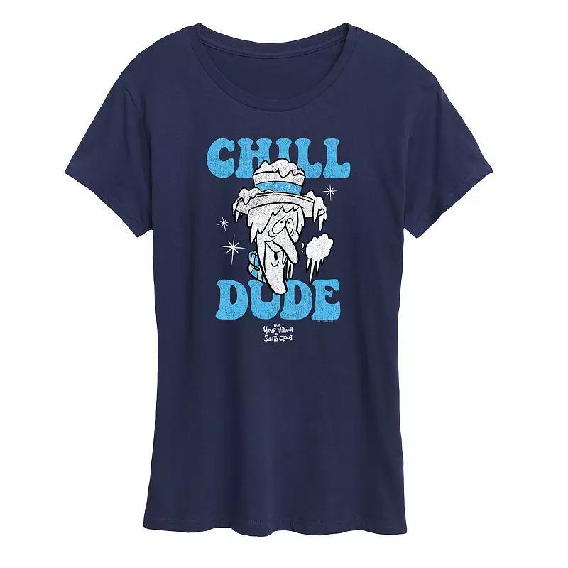 Womens The Year Without Santa Claus Snow Miser Chill Dude Graphic Tee, Girls Blue Product Image