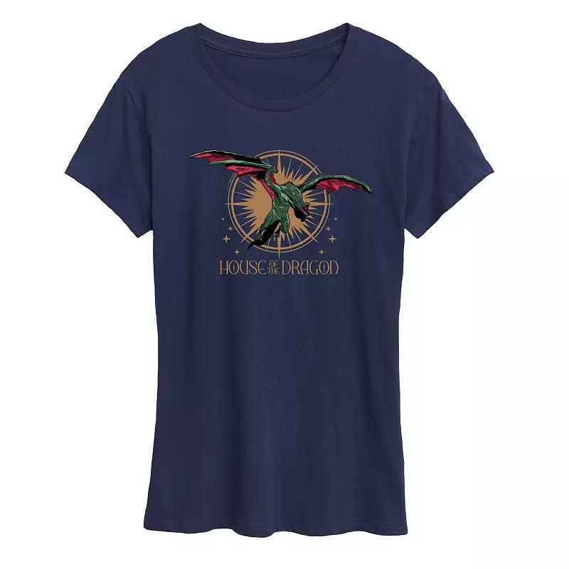 Women's House of the Dragon Vhagar Flight Graphic Tee, Size: XL, Blue Product Image