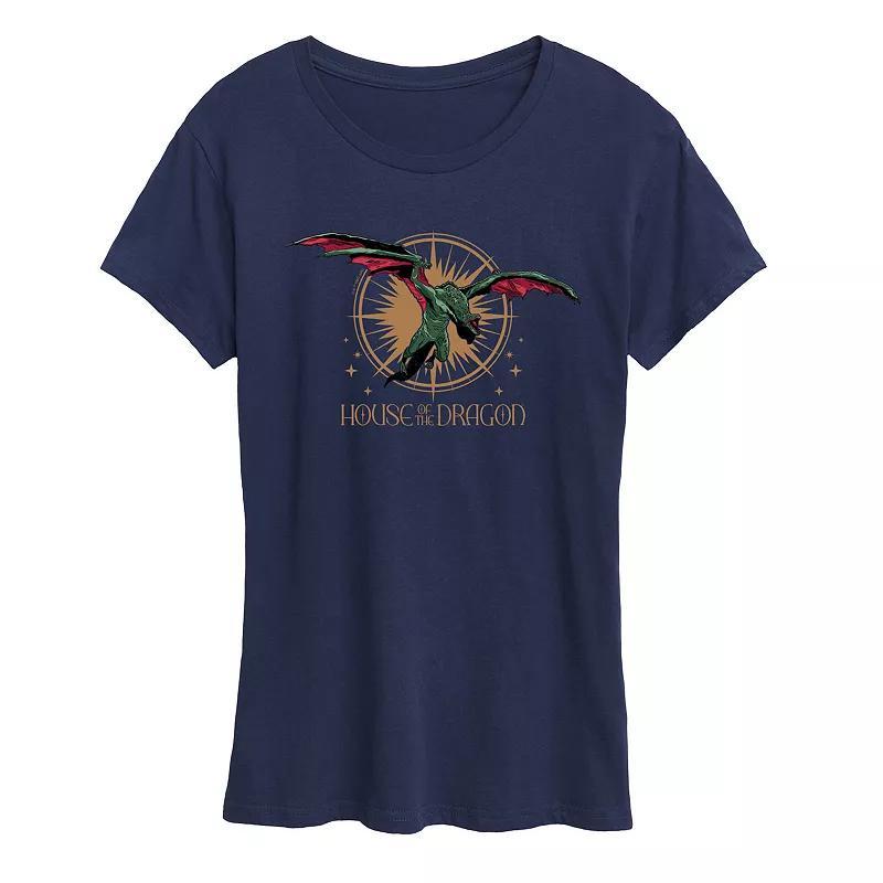 Women's House of the Dragon Vhagar Flight Graphic Tee, Size: XL, Blue Product Image