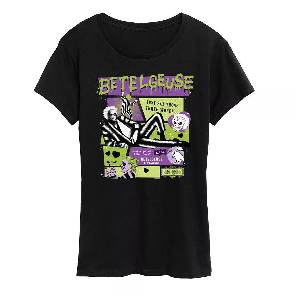 Women's Beetlejuice 2 Betelgeuse Graphic Tee, Size: Large, Black Product Image