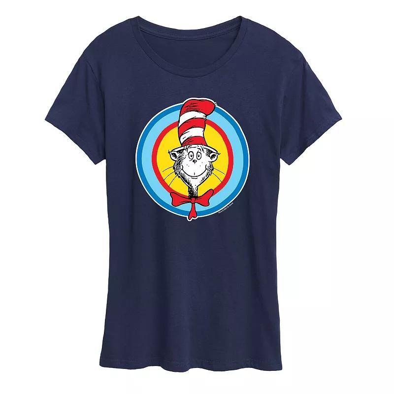 Womens Dr. Seuss Cat In Hat Smile Graphic Tee, Girls Heather Grey Product Image