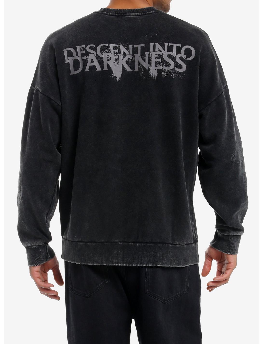 Social Collision Skull Cross Mineral Wash Sweatshirt Product Image