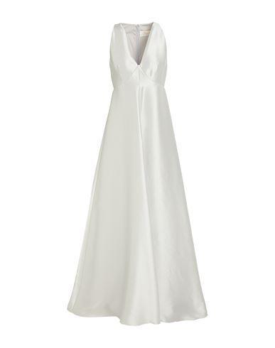 MAX MARA Woman Maxi Dress Light Grey Size 10 Silk, Polyester Product Image