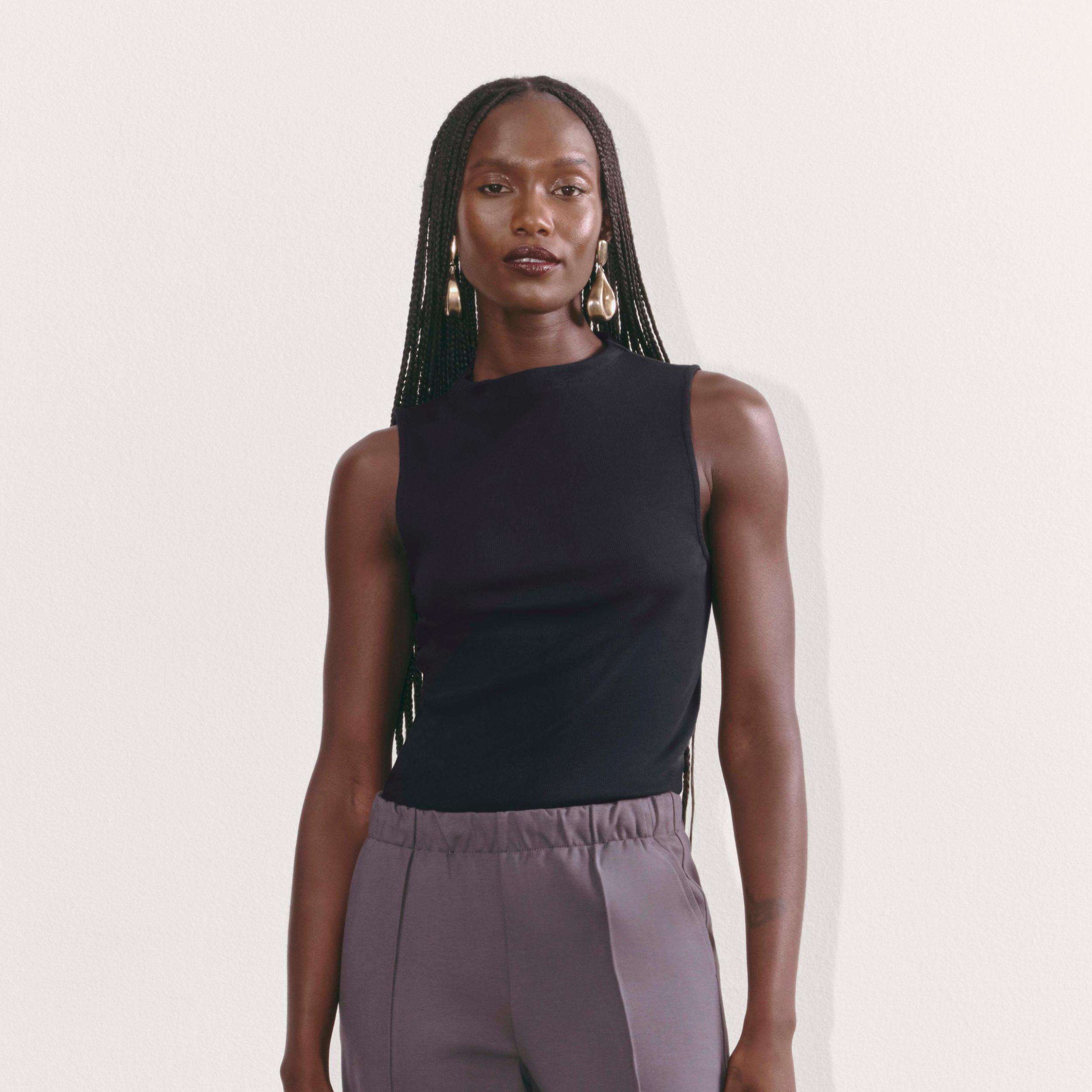 Womens Luxe Rib Funnel-Neck Tank by Everlane Product Image