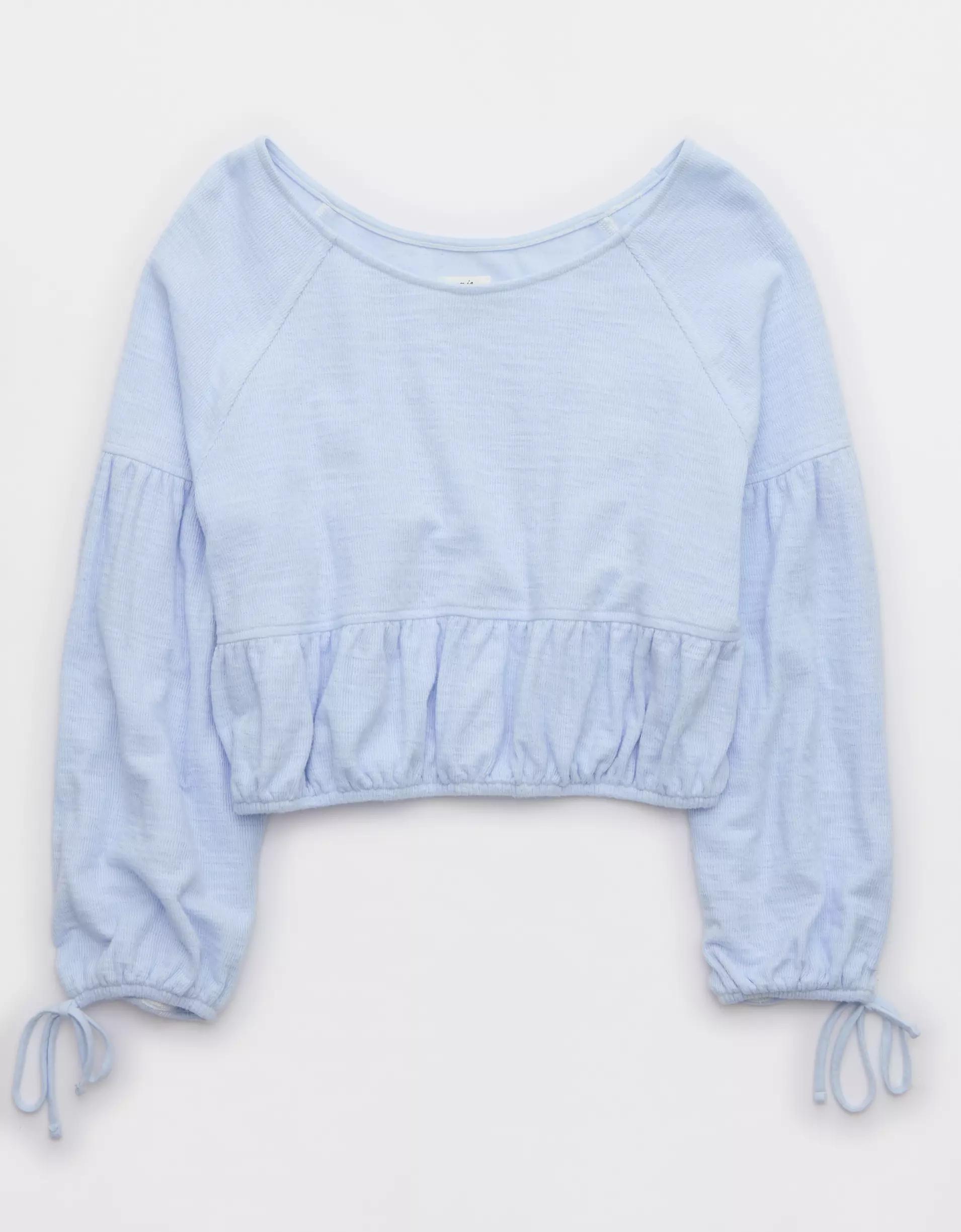 Aerie Endless Summer Cropped Sweatshirt Product Image