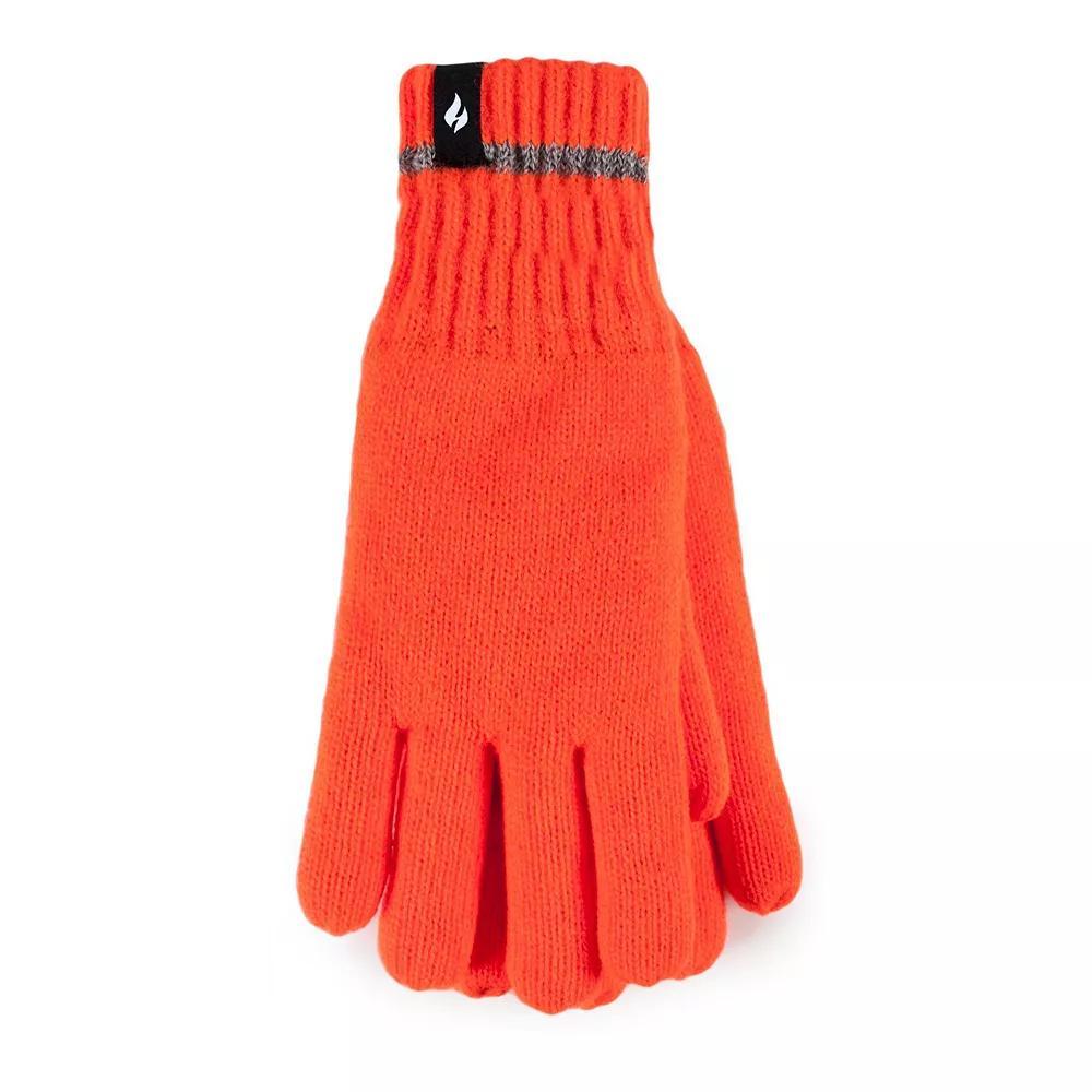 Men's Heat Holders Heatweaver Lined Reflective Stripe Gloves with Grippers, Size: Medium-Large, Black Product Image
