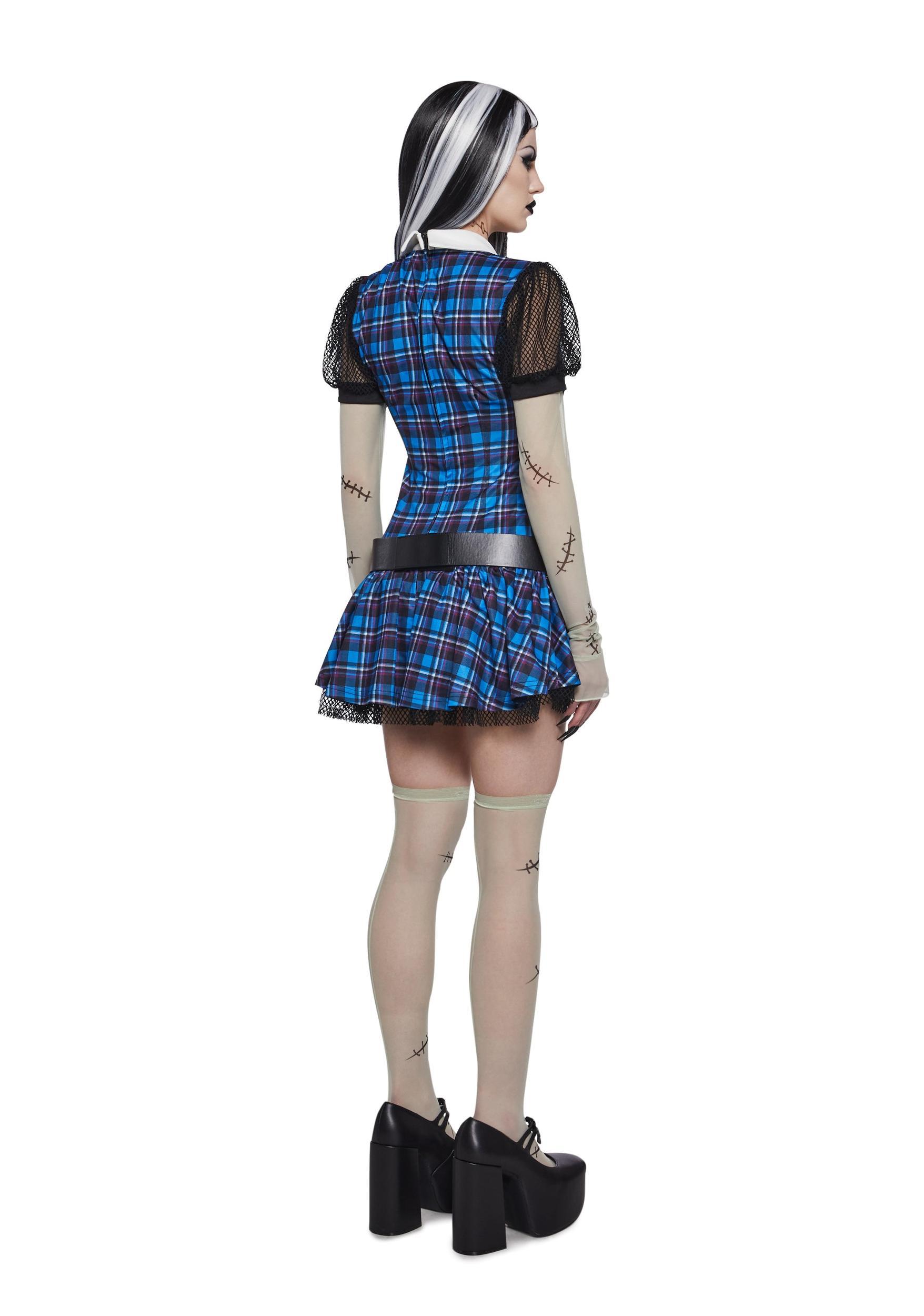Womens Sexy Spooky Halloween Monster High Frankie Halloween Costume - Blue Product Image
