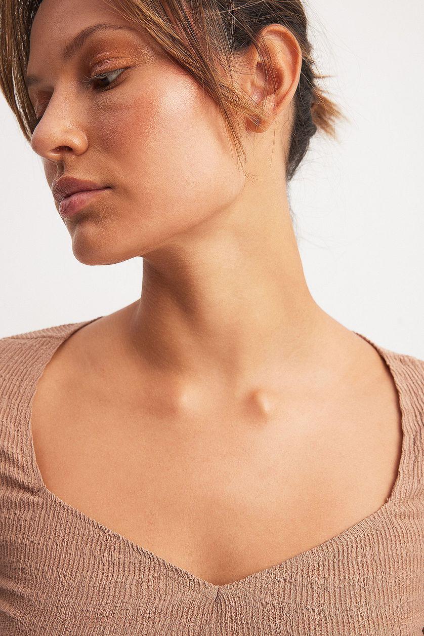 Heart Neckline Structured Top Product Image