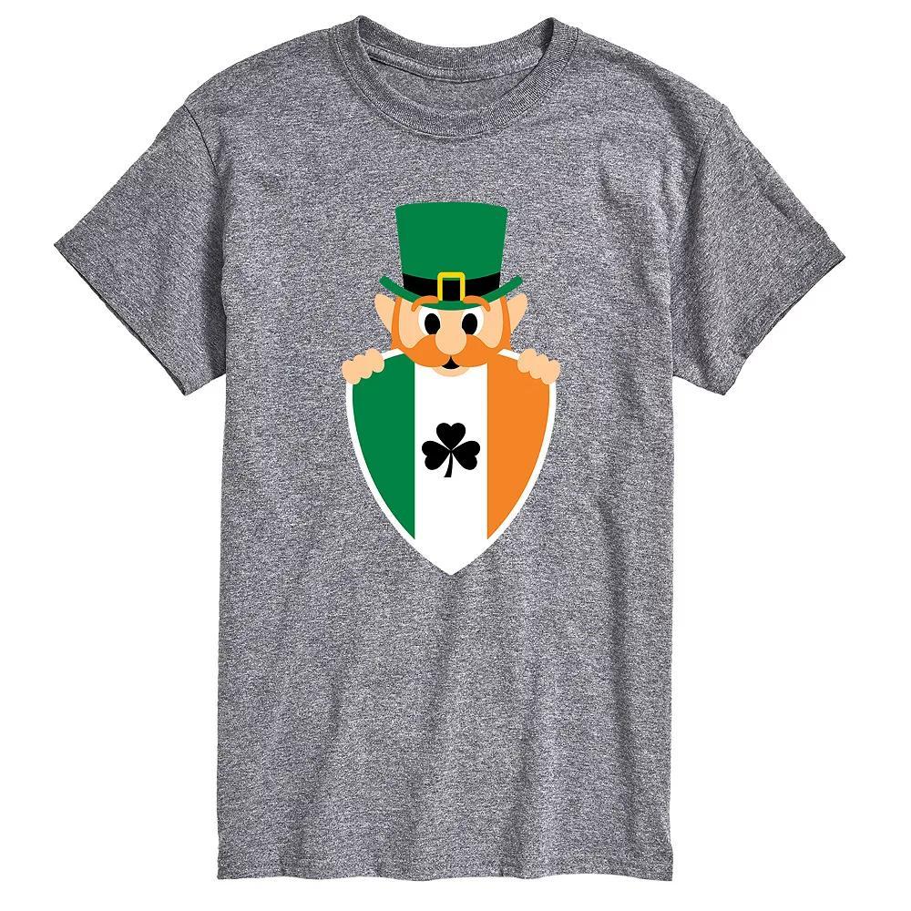 Big & Tall Leprechaun Irish Shield Tee, Men's, Size: XXL Tall, Gray Product Image