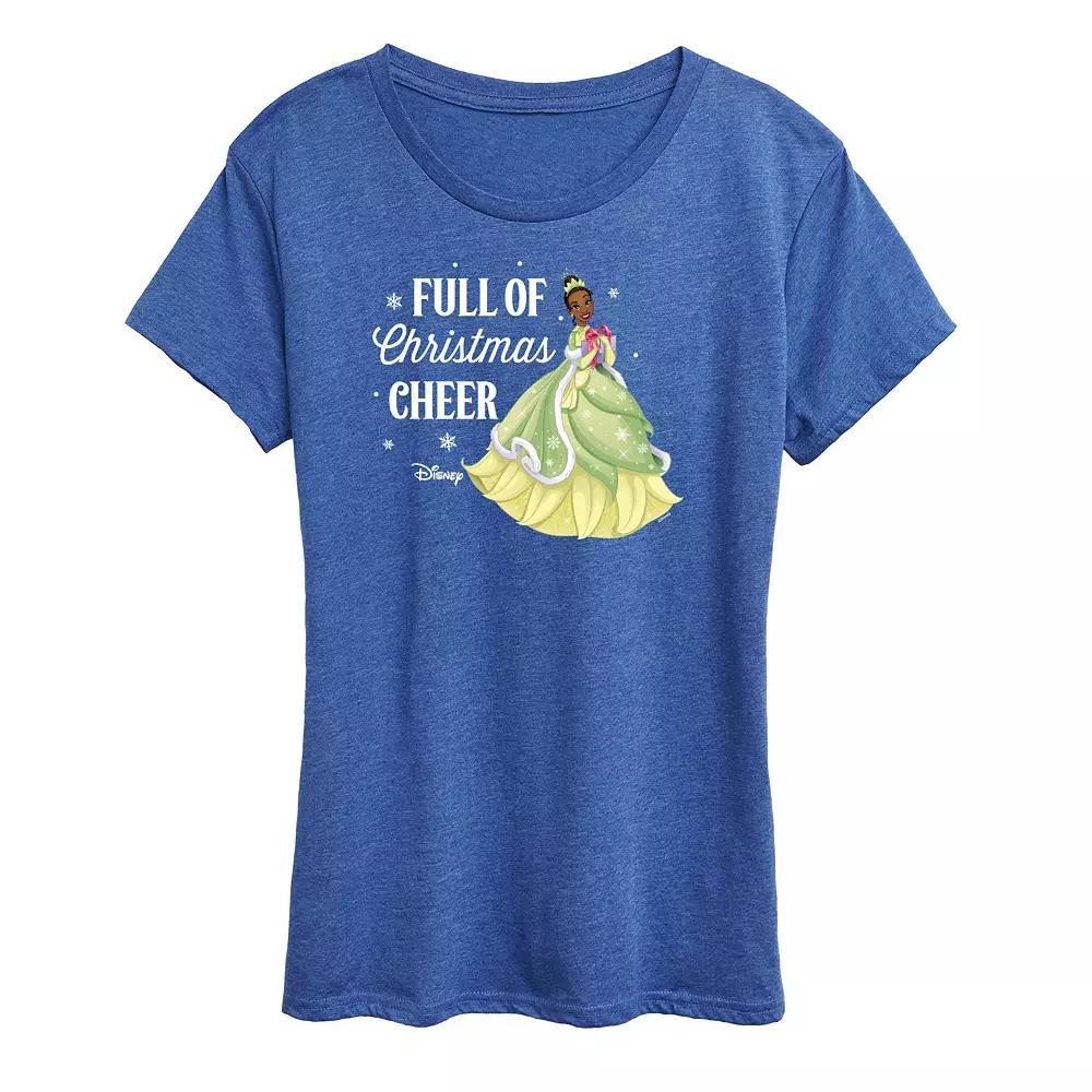 Disney Princess Tiana Womens Full Of Christmas Cheer Graphic Tee, Girls Product Image