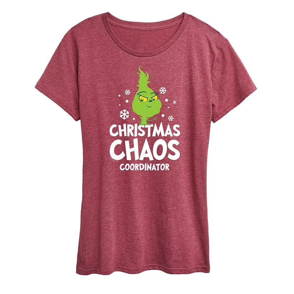Women's Dr. Seuss Little Grinch Chaos Coordinator Graphic Tee, Girl's, Size: Large, Black Product Image