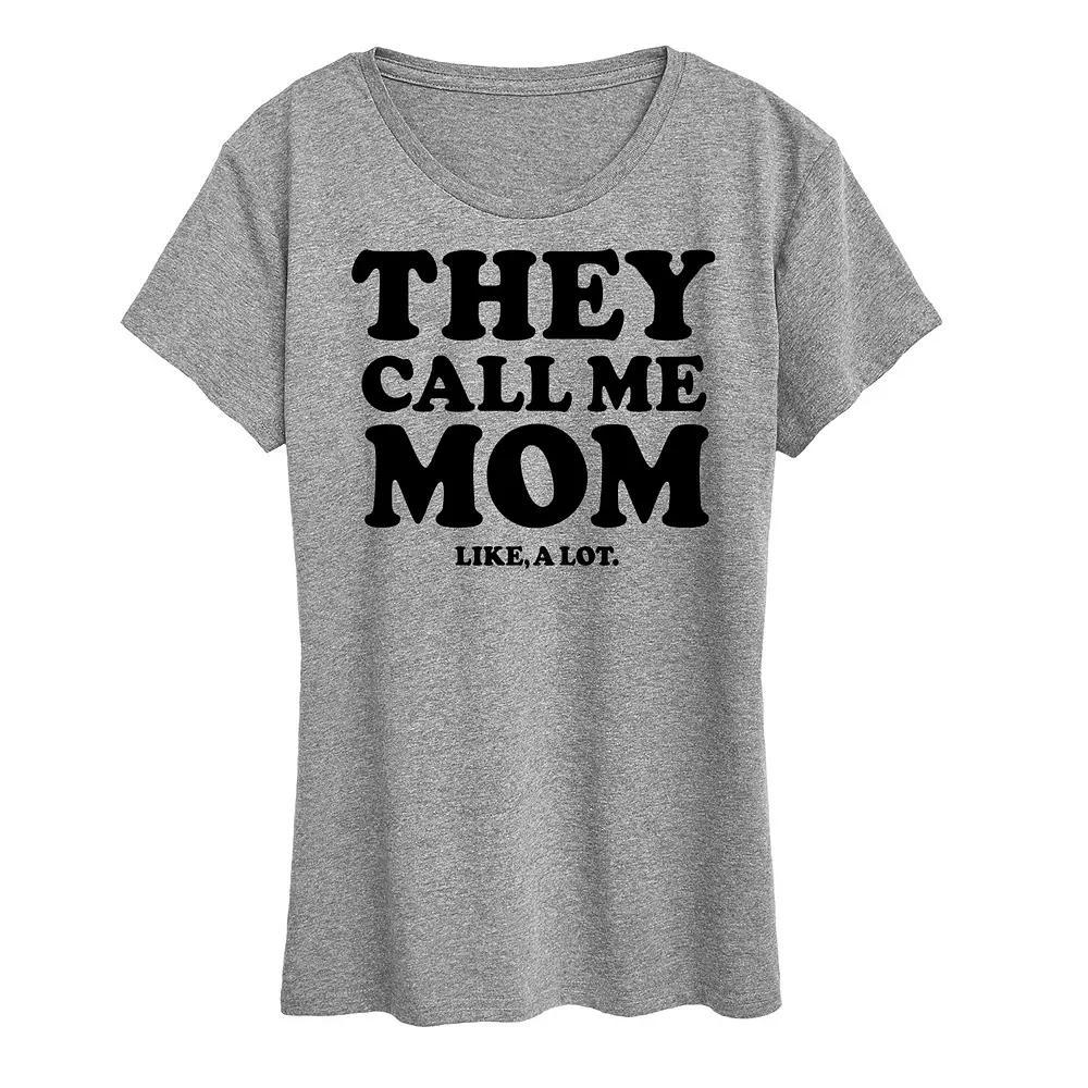 Womens Call Me Mom A Lot Graphic Tee Product Image