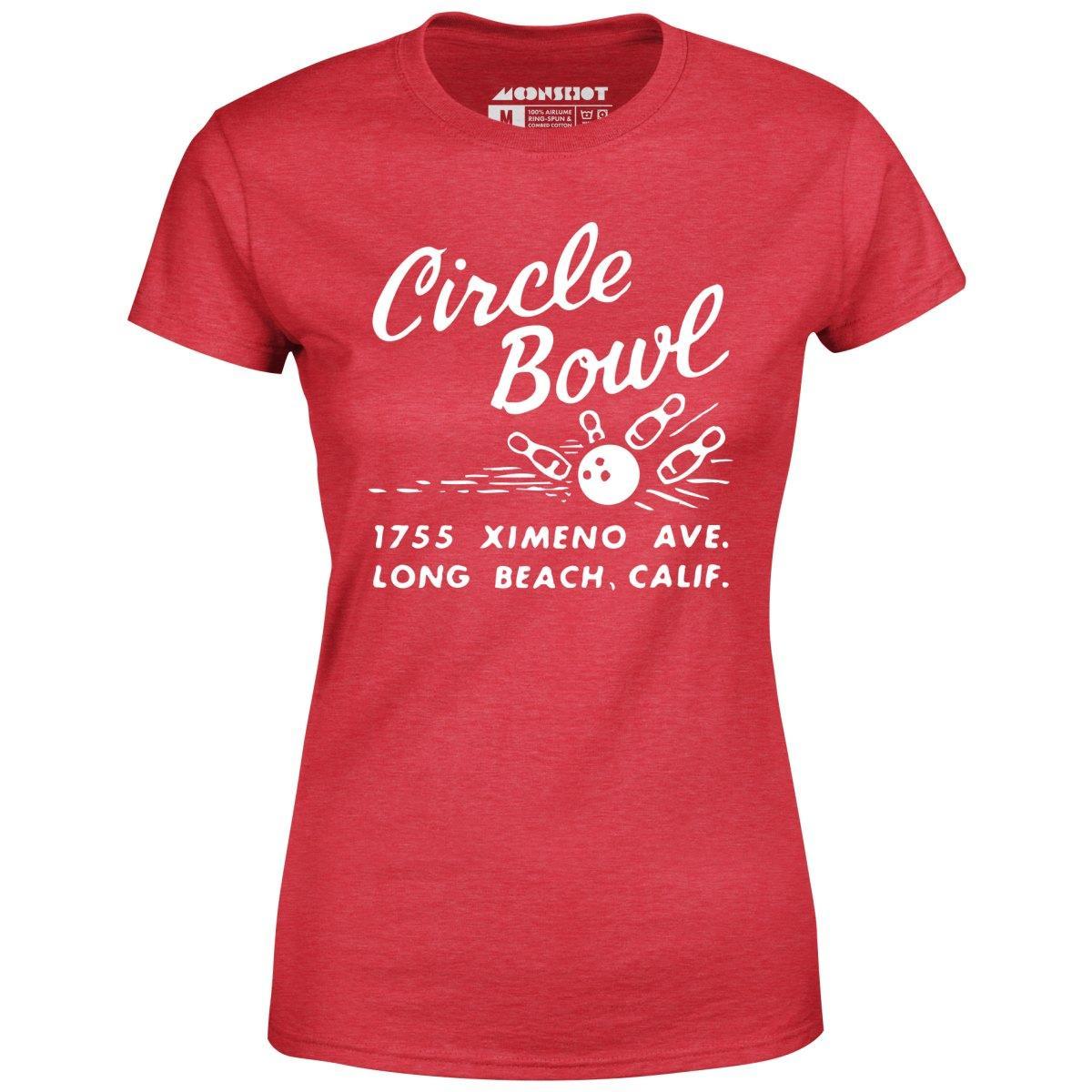 Circle Bowl - Long Beach, CA - Vintage Bowling Alley - Women's T-Shirt Female Product Image
