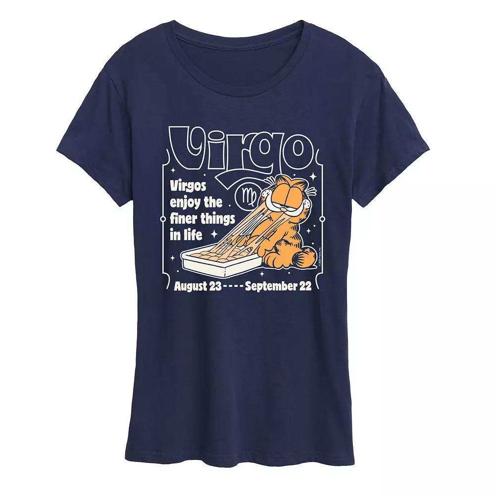 Womens Garfield Virgo Graphic Tee Blue Product Image