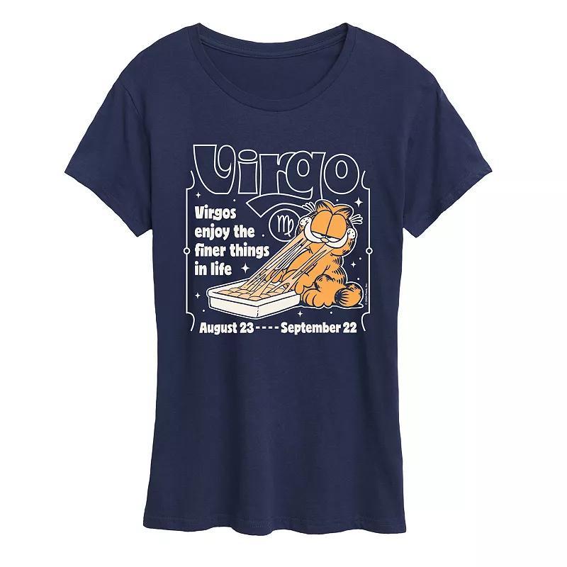 Womens Garfield Virgo Graphic Tee Blue Product Image