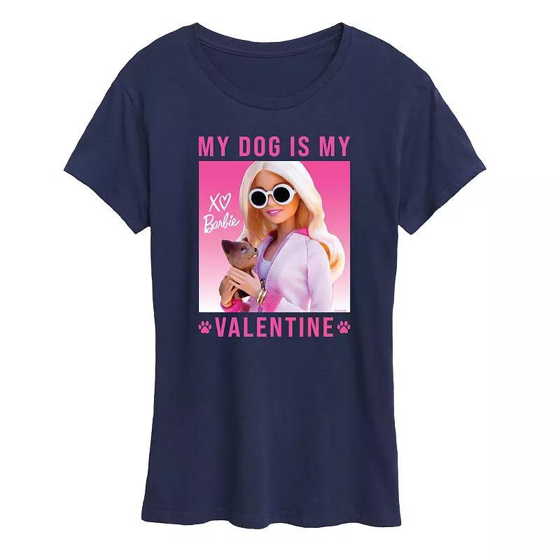 Womens Barbie My Dog Is My Valentine Graphic Tee Product Image