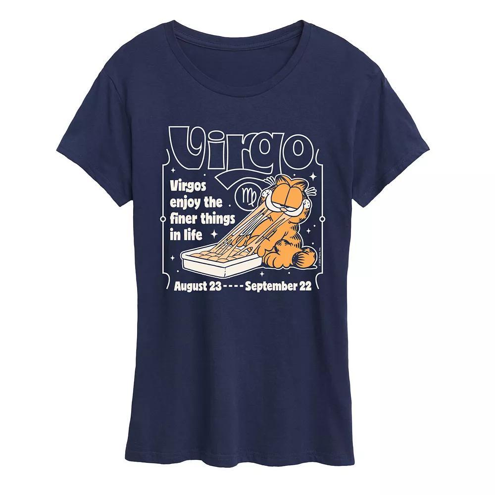 Womens Garfield Virgo Graphic Tee Blue Product Image