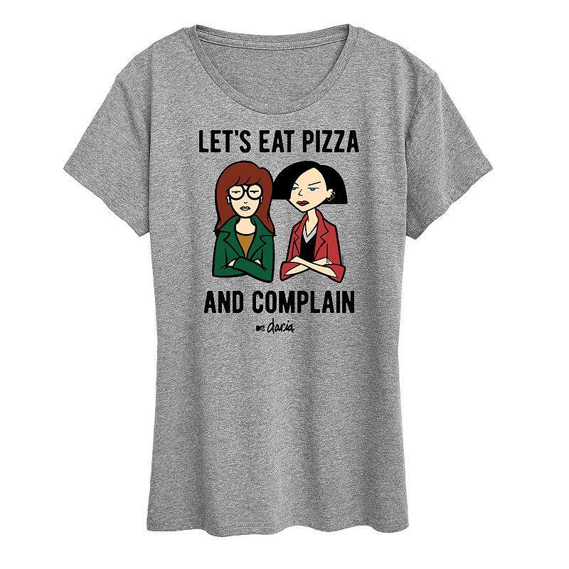 Womens Daria Pizza And Complain Graphic Tee, Girls Product Image