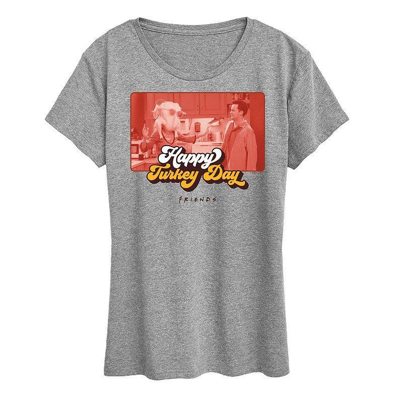 Womens Friends Happy Turkey Day Graphic Tee, Girls Product Image