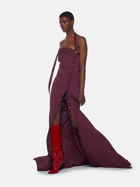 Dark grape long dress Product Image