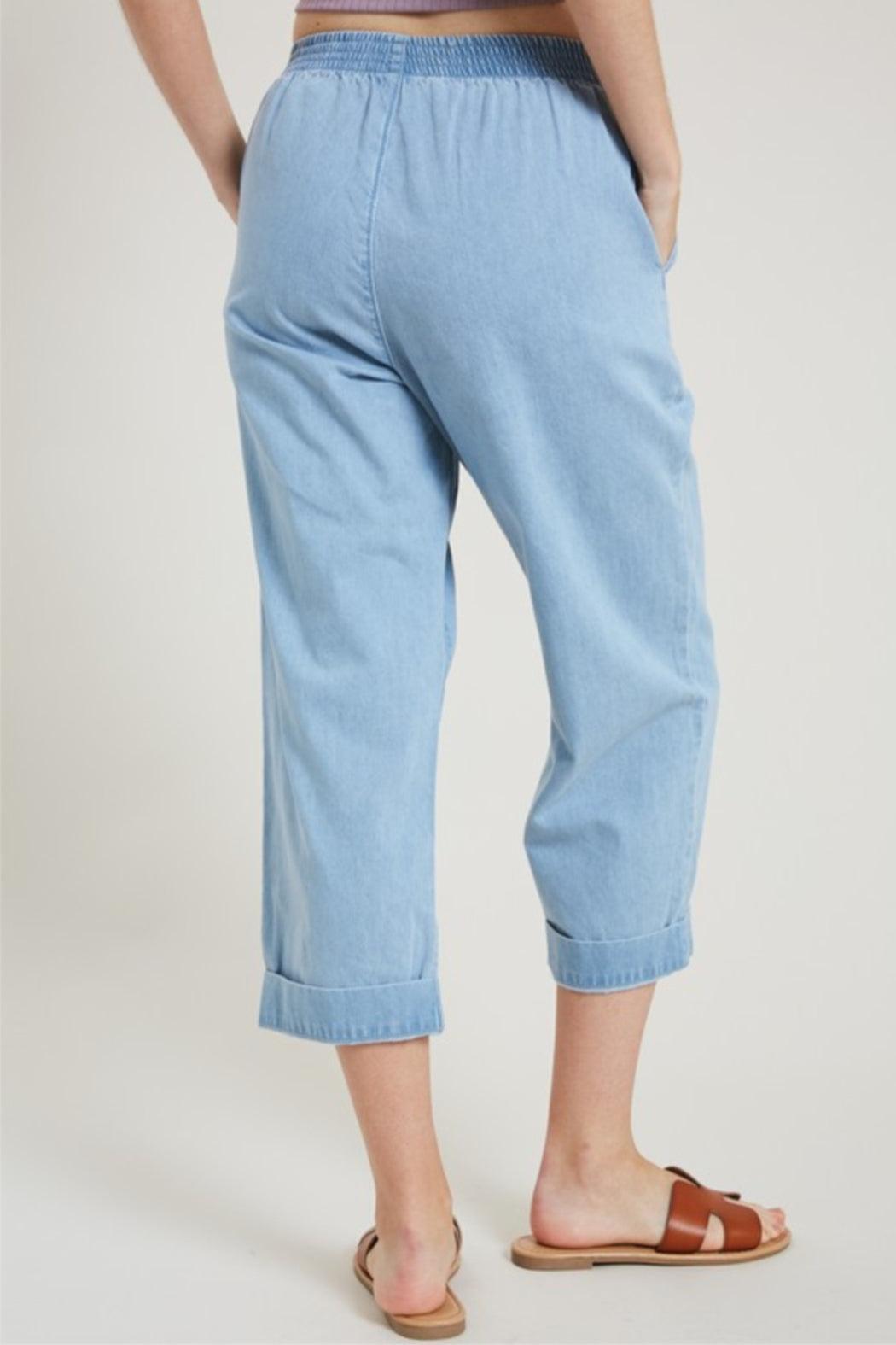 High Waist Cropped Denim Product Image
