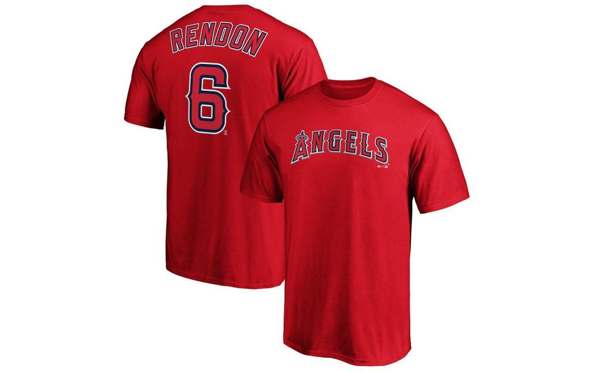 Men's Nike Anthony Rendon Red Los Angeles Angels Name & Number T-Shirt, Size: Small Product Image
