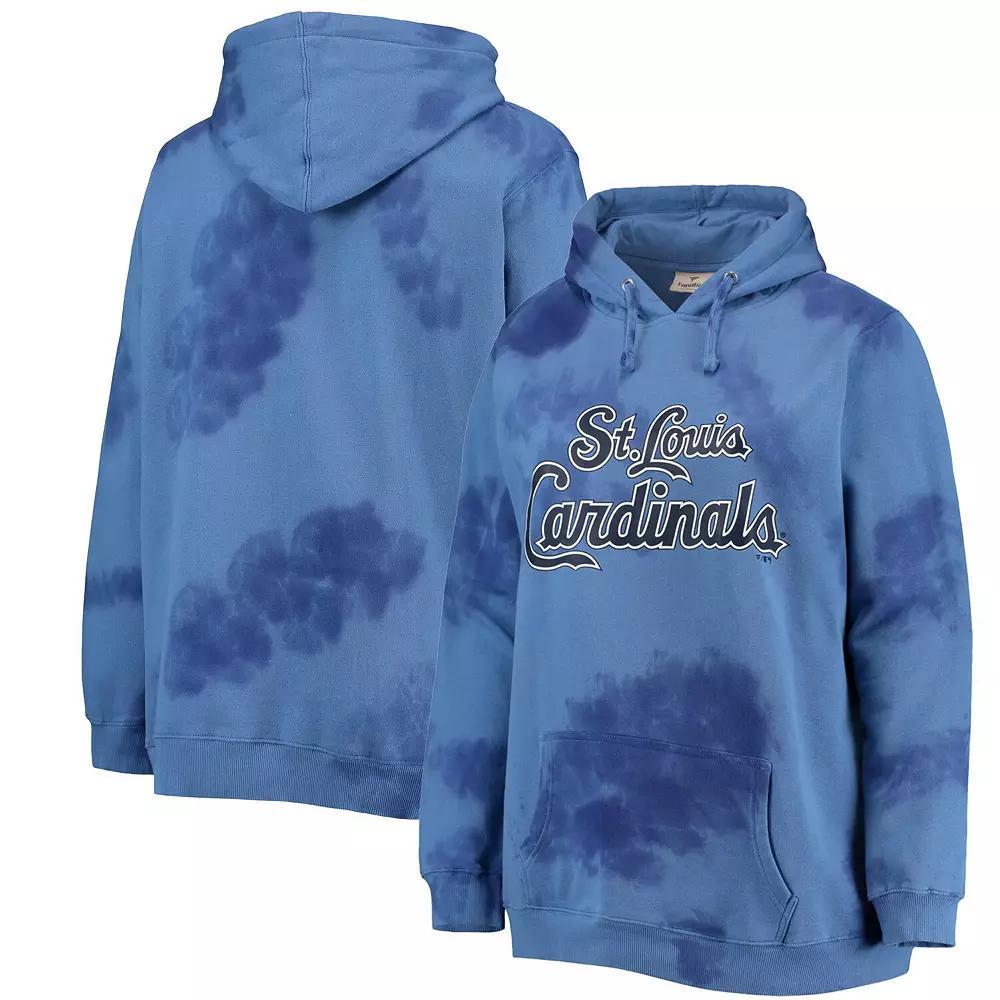 Women's Navy St. Louis Cardinals Plus Size Cloud Pullover Hoodie, Size: 1XL, Blue Product Image