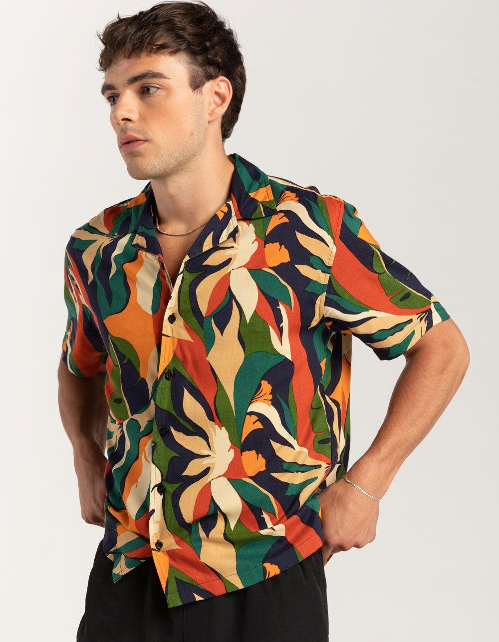 RSQ Mens Tropical Button Up Shirt Product Image