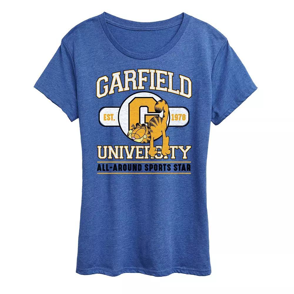 Disneys Donald Duck Womens Fabulous Graphic Tee Grey Royal Blue Product Image