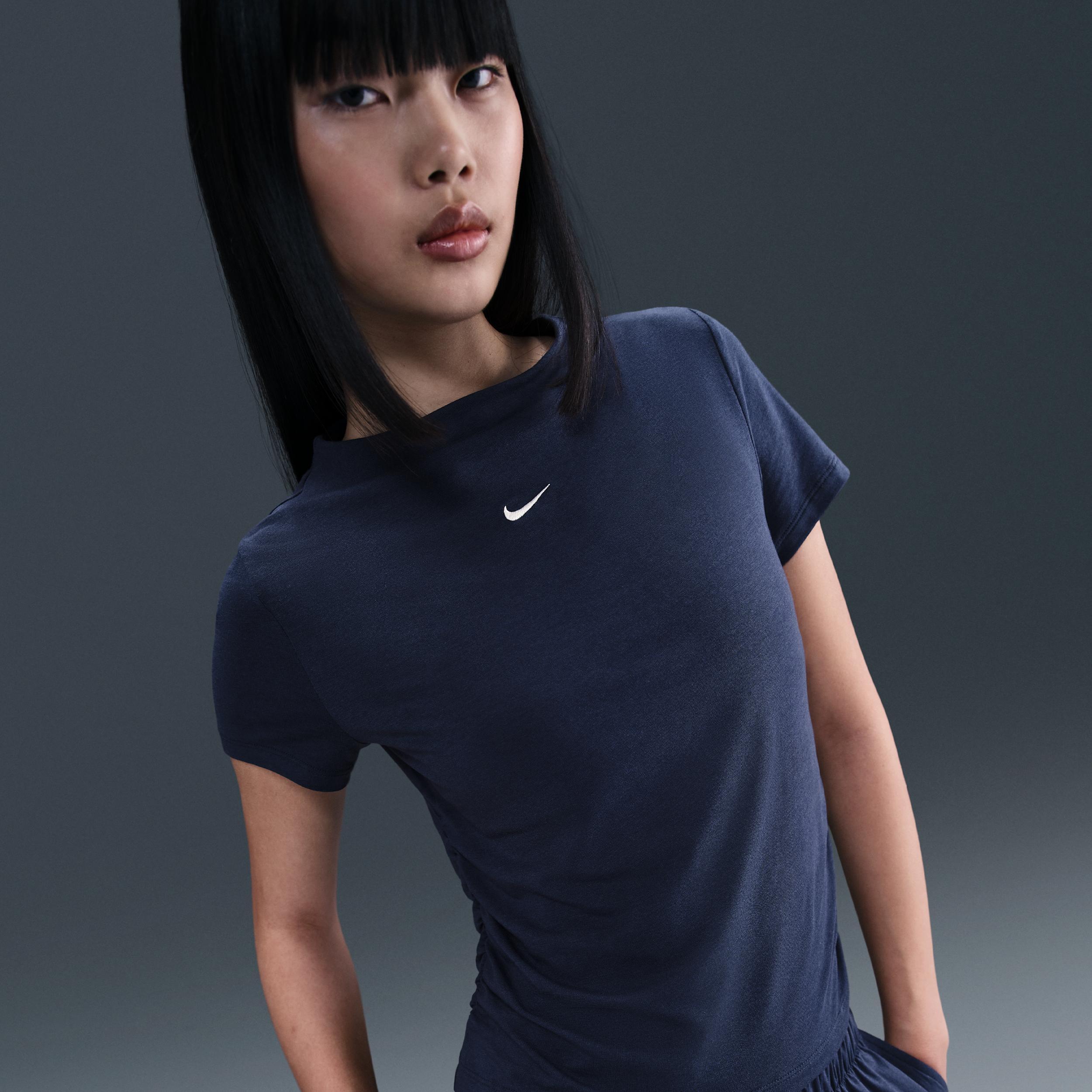 Nike Sportswear Chill Knit Women's Tight Short-Sleeve Mock-Neck Top Product Image