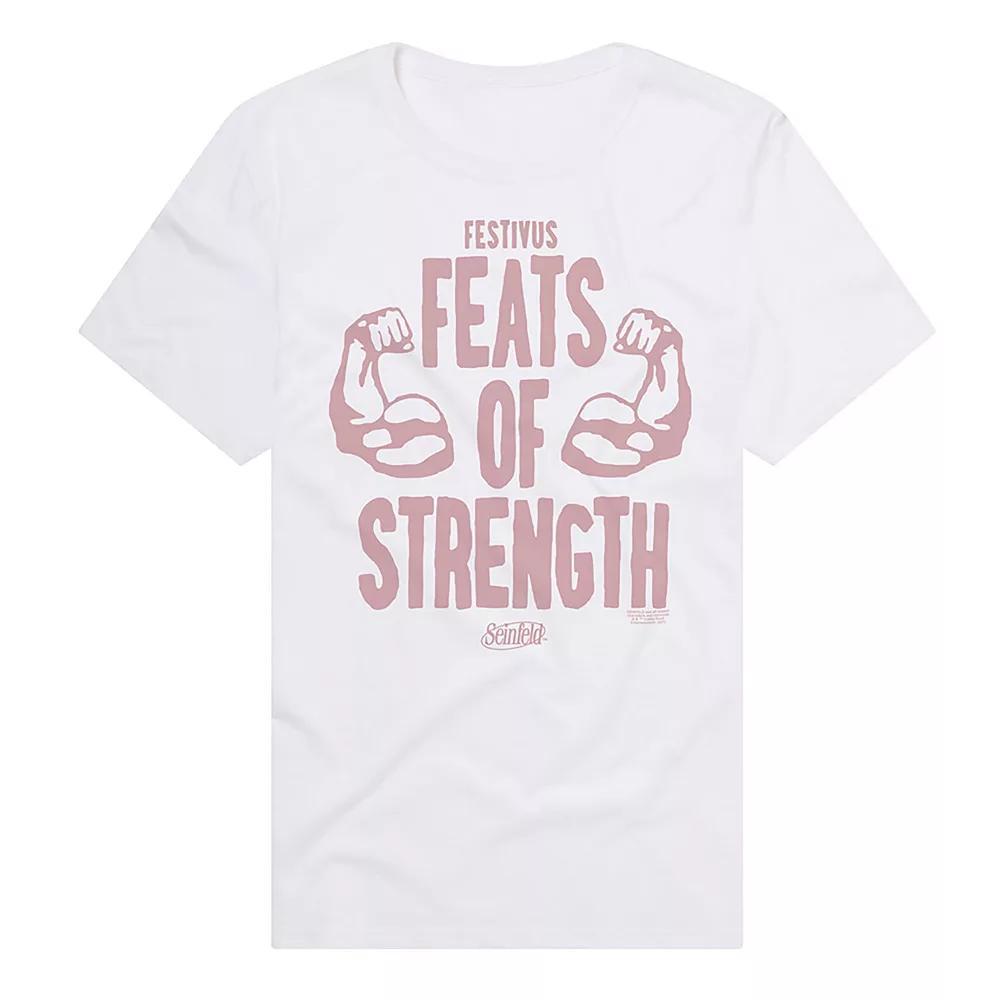 Men's Seinfeld Festivus Feats of Strength Graphic Tee, Size: Small, White Product Image