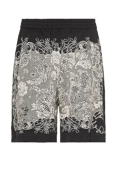 Acne Studios Print Short in Black Product Image