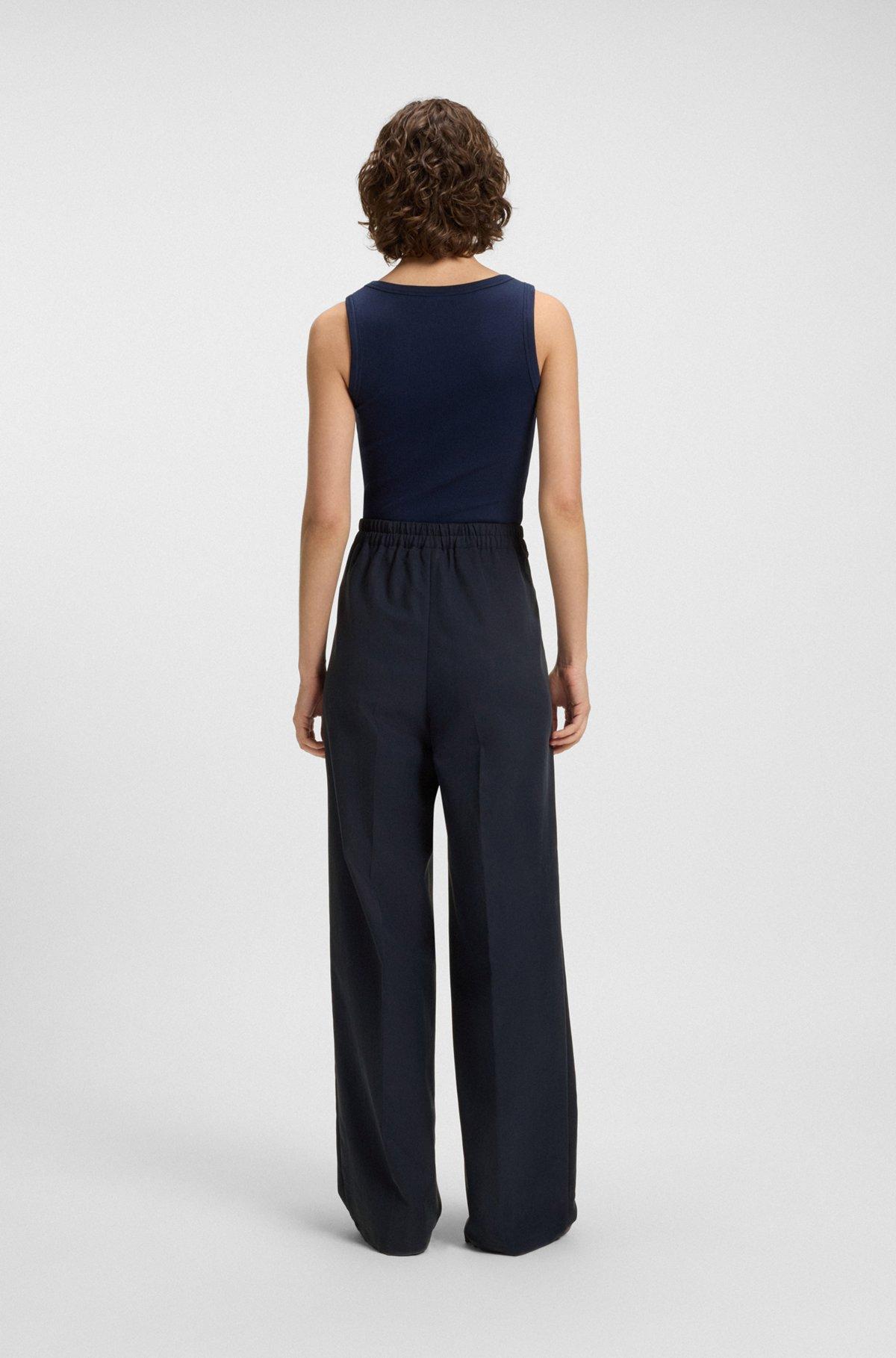 BOSS - Formal trousers with pleat details - Dark Blue Product Image