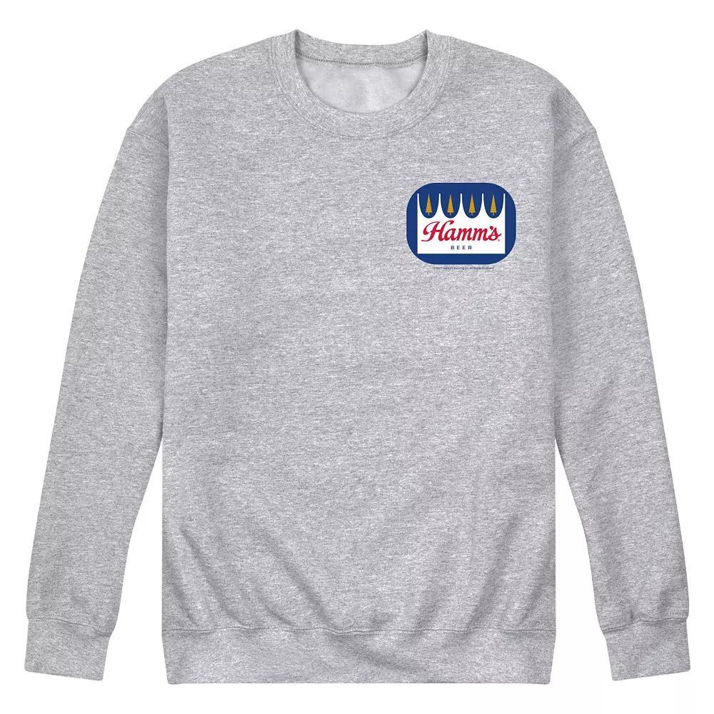 Mens Hamms Logo Fleece Sweatshirt Grey Gray Product Image
