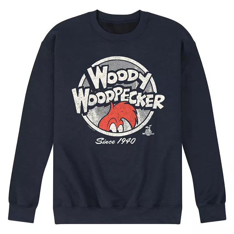 Mens Woody Woodpecker Vintage Logo Fleece Sweatshirt Product Image