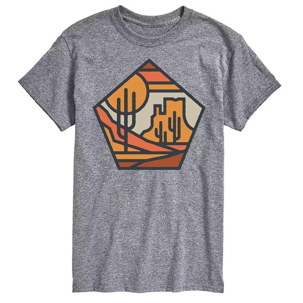 Big & Tall Cactus Line Art Tee, Men's, Size: XXL Tall, Gray Product Image